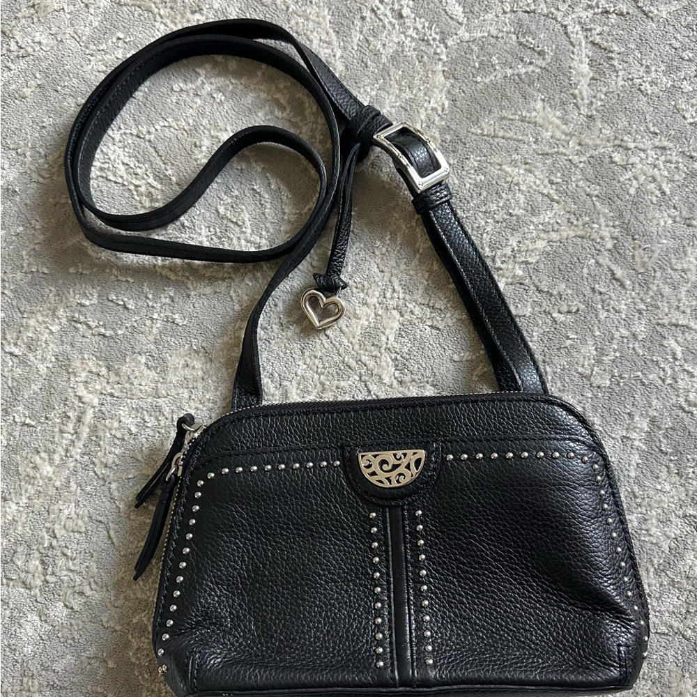Elegant Black Leather Crossbody Bag